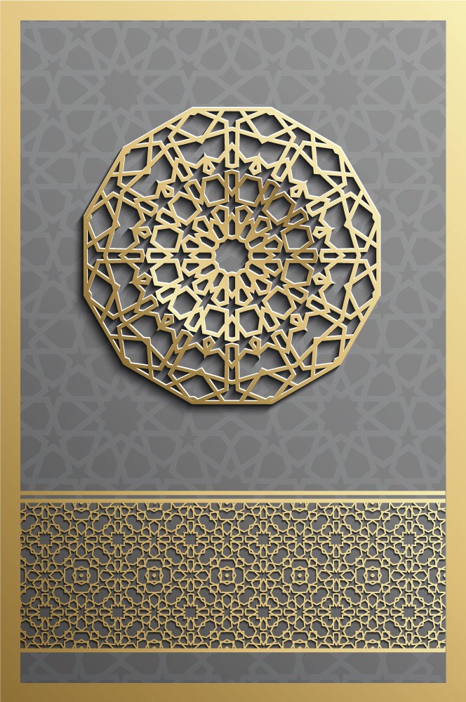 Yuvarlak Gold Motif Desenli 3D Duvar Kağıdı Modeli