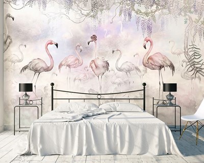 Flamingo Kuşları Duvar Kağıdı Modeli 