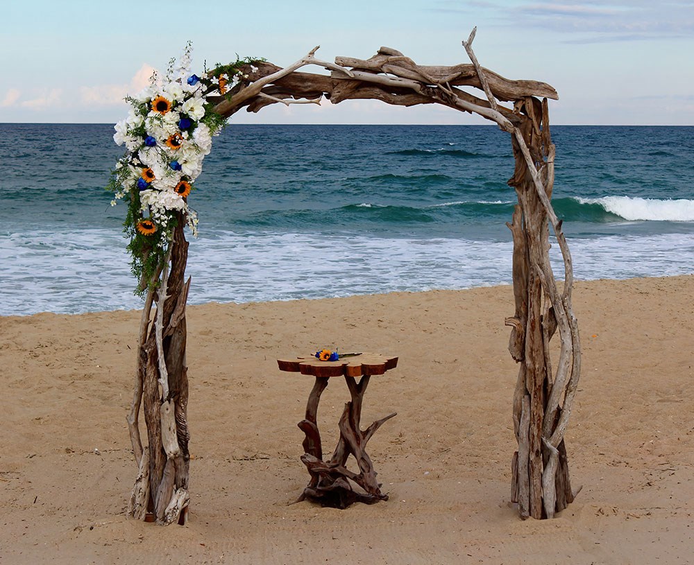 Sahil Düğünü Temalı 3D Duvar Kağıdı 