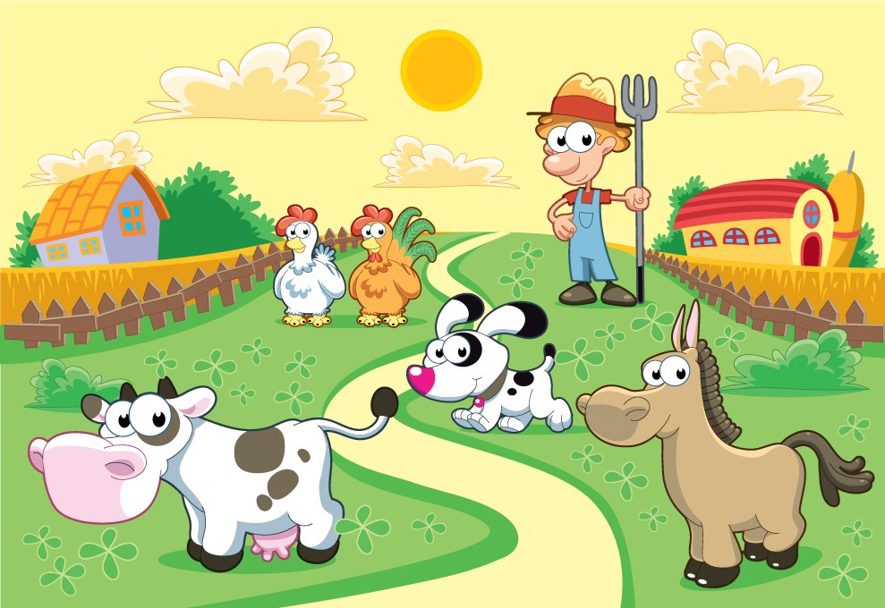 Çiftlik Hayvanları Çocuk Duvar Kağıdı