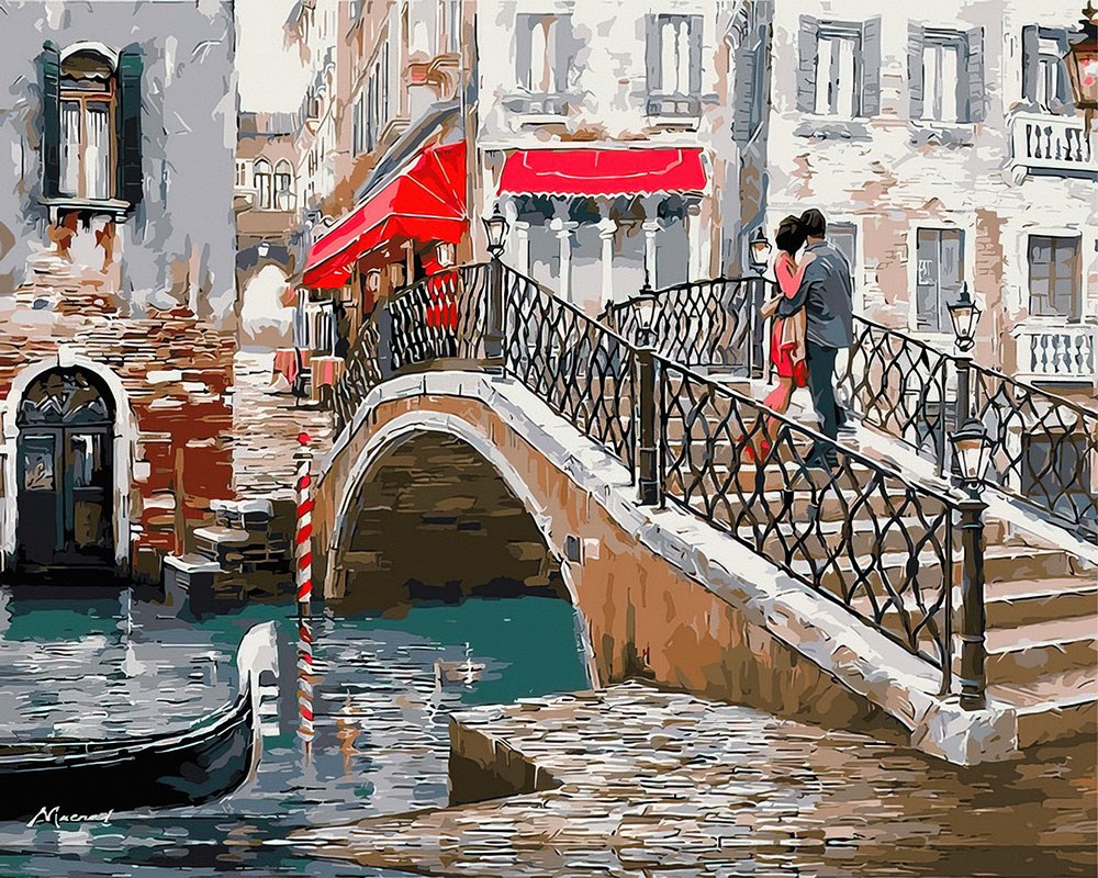 Venedik Aşıklar Köprüsü Tablosu Duvar Kağıdı