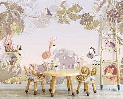 Bebek Odası Safari Duvar Kağıdı
