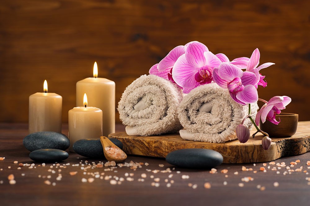 Spa Masaj Salonu 3 Boyutlu Duvar Kağıdı