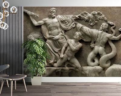 Antik Yunan Mitolojisi Heykelleri 3D Duvar Kağıdı