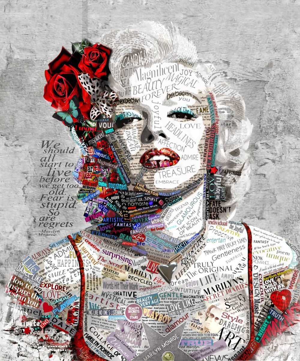 Pop Art Model Marilyn Monroe Duvar Kağıdı 3D Posterler