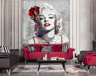 Pop Art Model Marilyn Monroe Duvar Kağıdı 3D Posterler