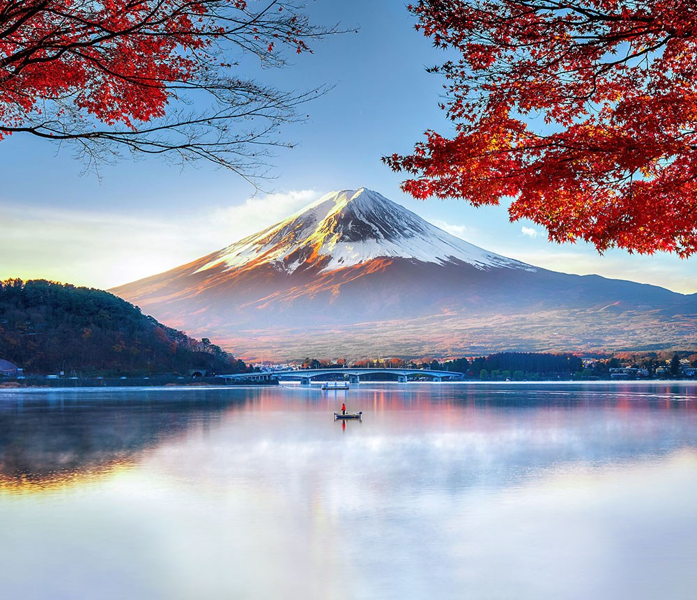 Fuji Dağı Manzarası 3 Boyutlu duvar Kağıdı