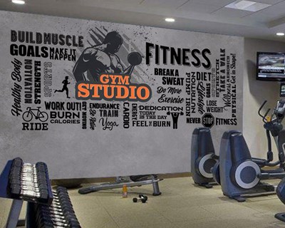 Grafit Tarzı Gym Studıo Duvar Kağıtları