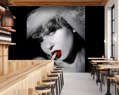 Cafe Bar Mekan 3D Duvar Kağıdı Tek Parça