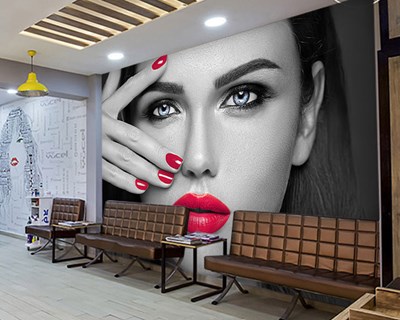 Kozmetik Mağazası Makyaj Malzemeleri 3D Duvar Posteri
