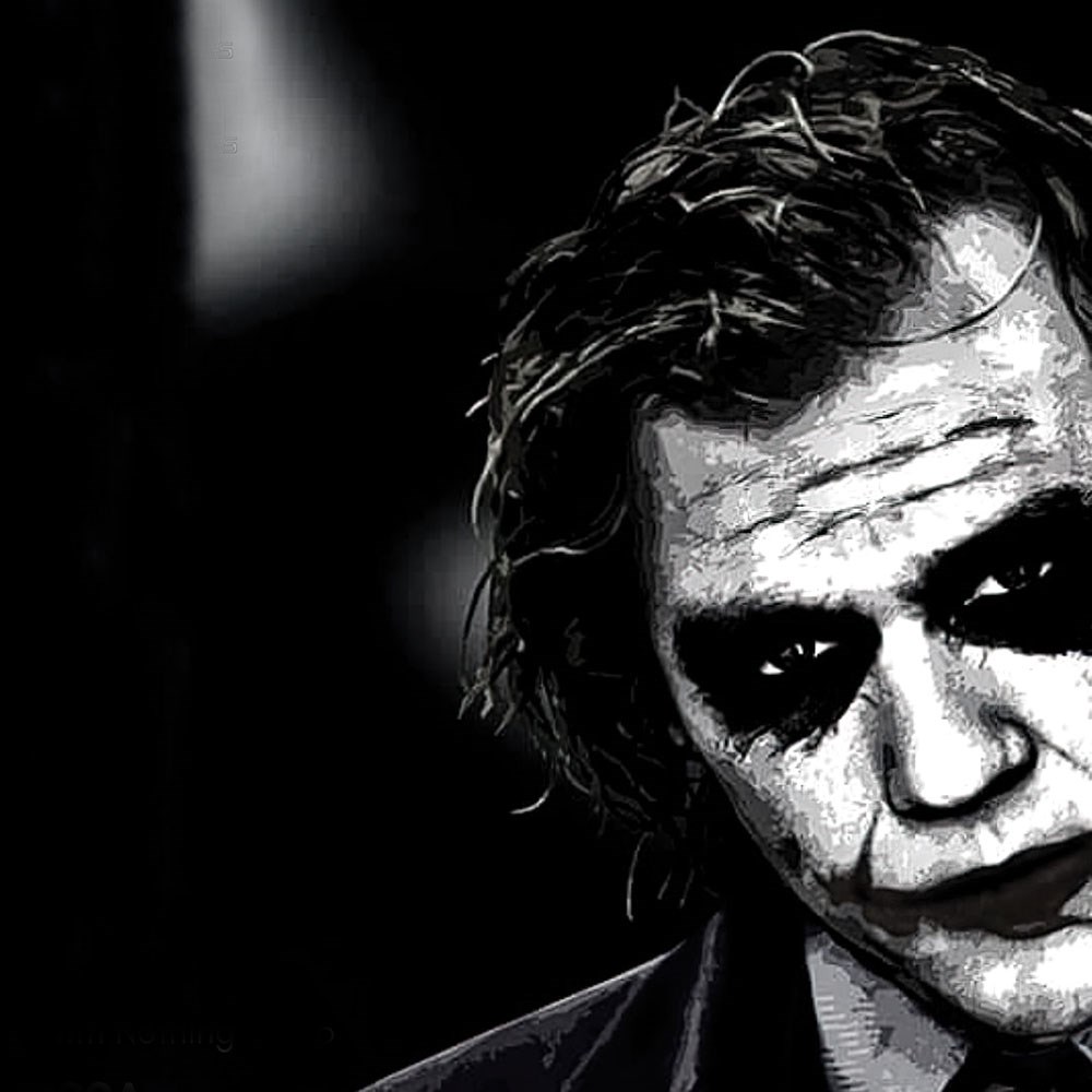 Joker Heath Ledger Portre Duvar Kağıdı Örnekleri