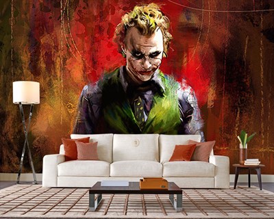 Yağlı Boya Çizim Gibi Joker Karakteri Duvar Posteri