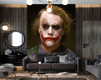 Heath Ledger Joker Karakteri Portresi Duvar Kağıdı 
