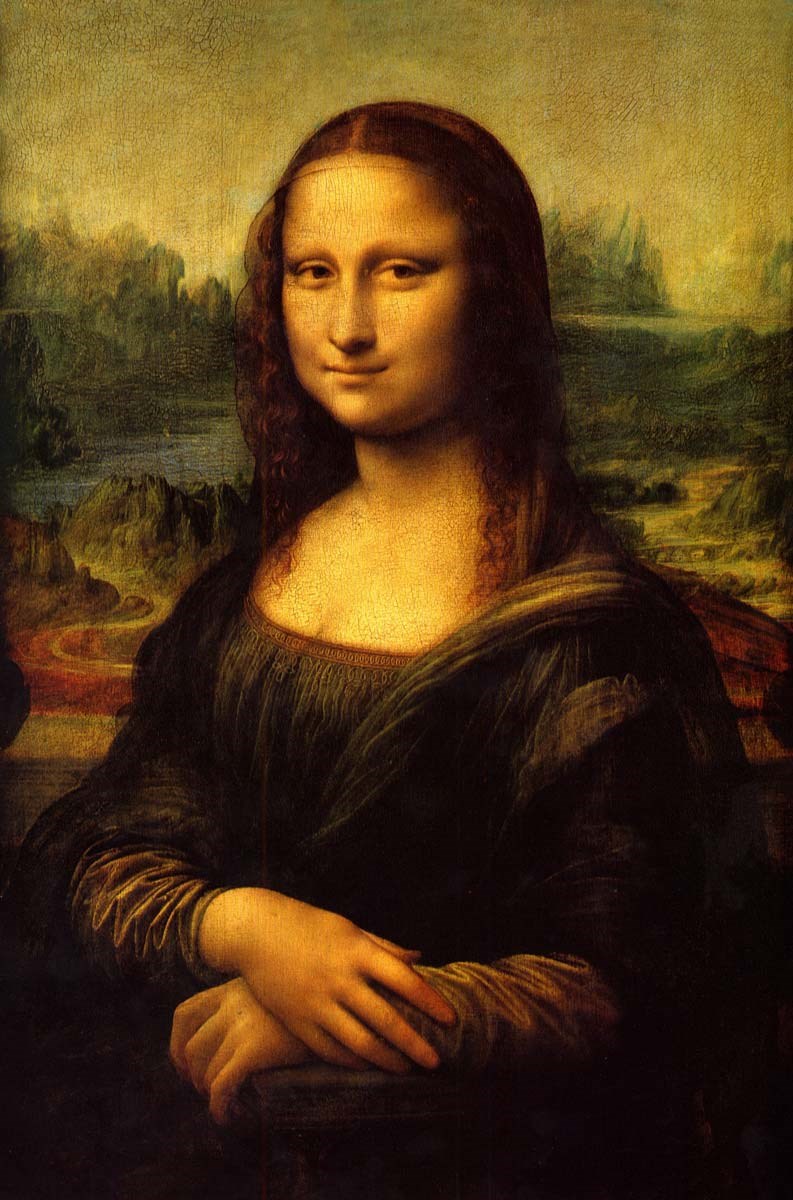 Monalisa Tablosu 3D Duvar Kağıdı Baskı Görseli