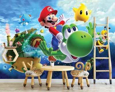 Süper Mario Bros 3D Çocuk Odası Duvar Kağıdı
