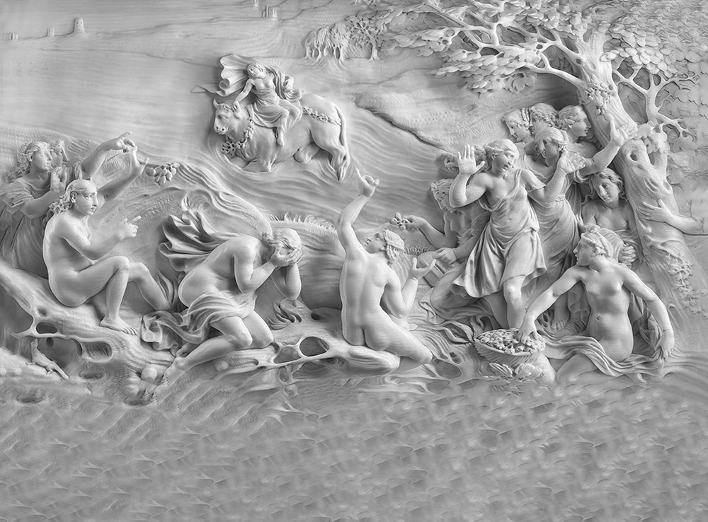 3D Rölyef Görünümlü Gerçekçi Kabartmalı Duvar Kağıdı Görseli