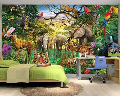 Afrika Hayvanları Safari Duvar Kağıdı 3D