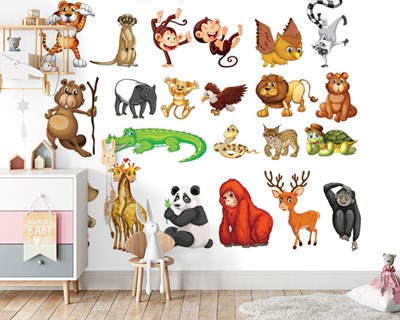 Hayvanları Tanıtan Eğitici Öğretici Okul Kreş Anasınıfı Çocuk Duvar Kağıdı