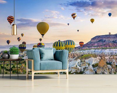 Uçan Balonlar Nevşehir Ürgüp Göreme 3D Şehir Manzara Duvar Kağıdı