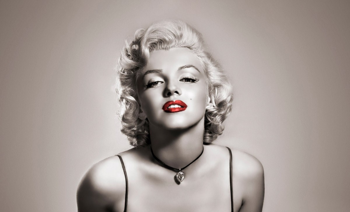 Siyah Beyaz Marilyn Monroe Portre Duvar Posteri