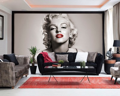 Siyah Beyaz Marilyn Monroe Portre Duvar Posteri