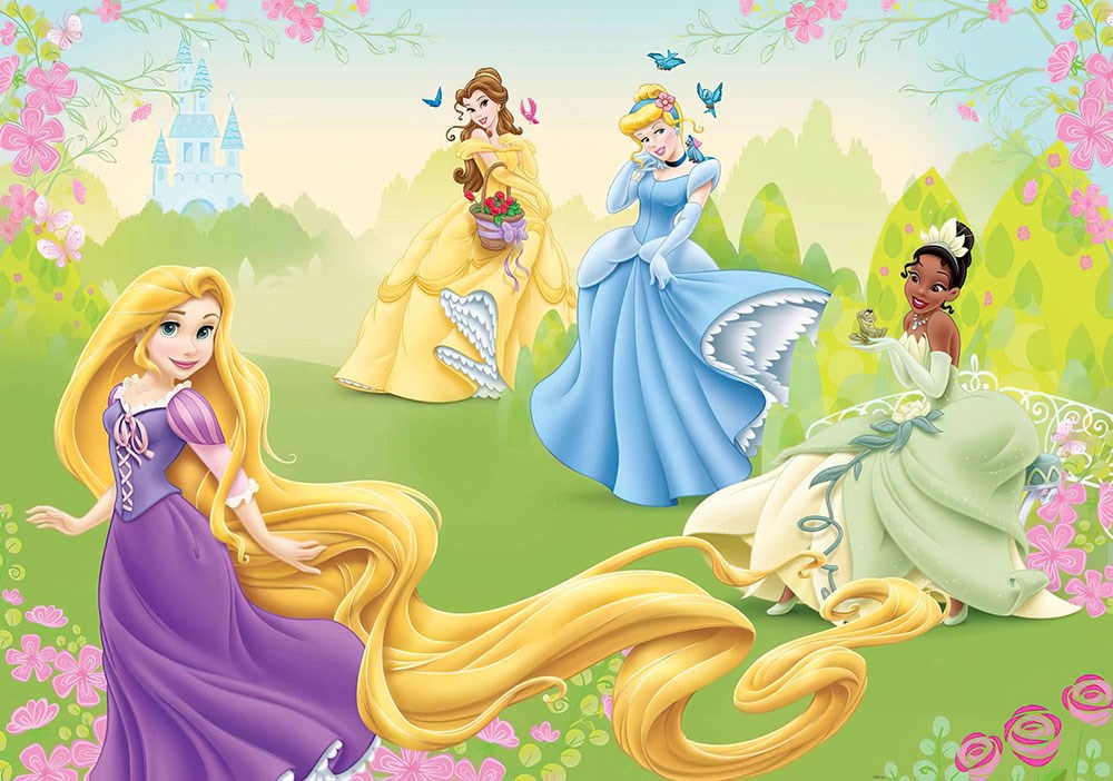 Masallardaki Prensesler Kız Çocuk Odası Duvar Kağıdı 