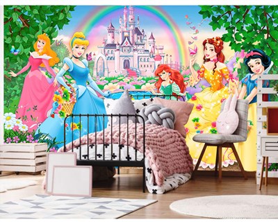 Disney Kızlar Çocuk Odası Duvar Kağıdı 