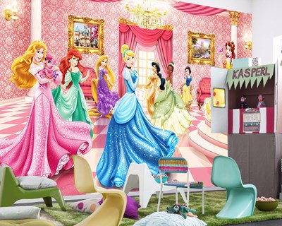 Disney Dünyası Prensesleri 3D Duvar Kağıdı 