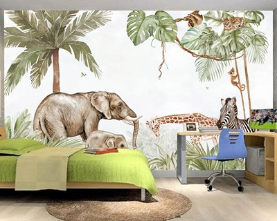 Safari Çocuk Odası Duvar Kağıdı 