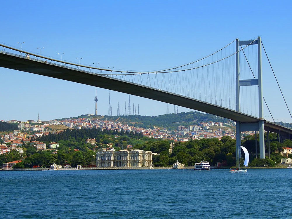 İstanbul Boğaz Köprüsü Manzaralı 3D Duvar Kağıdı