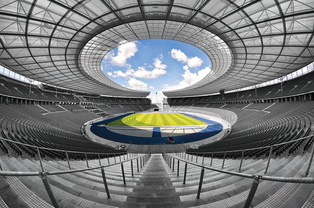 3D Stadyum Manzaralı Duvar Kağıdı