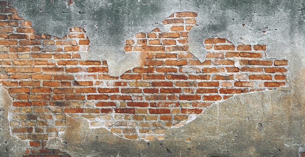 Kırık Tuğla Beton 3D Duvar Kağıdı Görseli