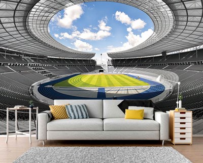 3D Stadyum Manzaralı Duvar Kağıdı