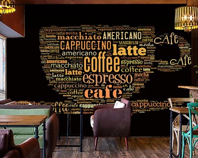 Cafe Ekspresso Yazılı Duvar Kağıdı Görseli