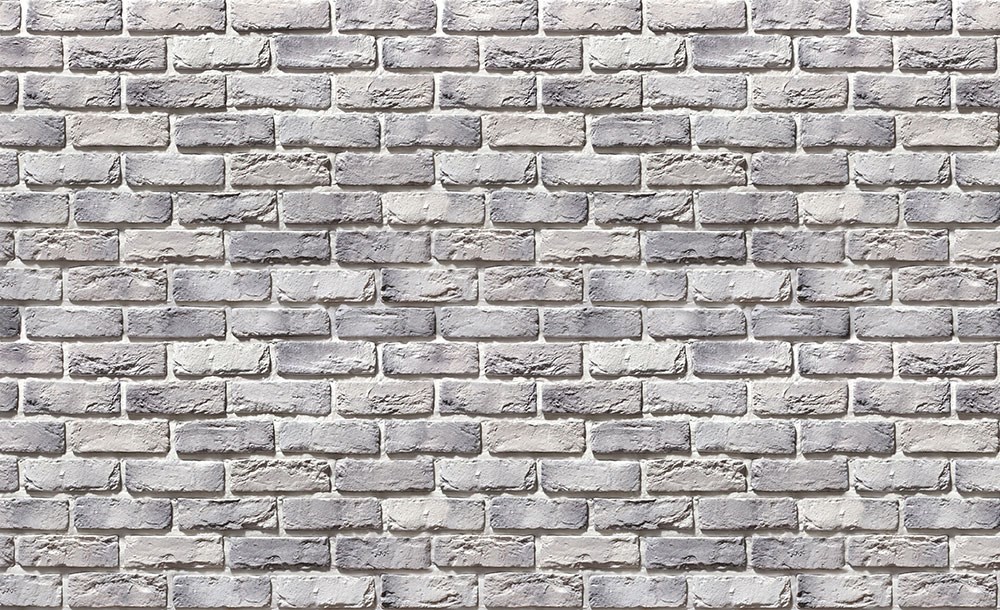 Beyaz Gri Tuğla Duvar Kağıdı 3D 