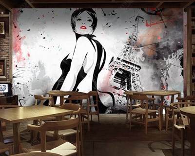 Grafiti Tarz Cafe Duvar Kağıdı