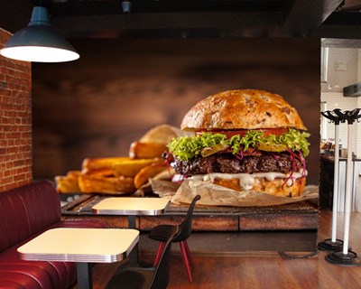 Hamburger Fotoğrafı 3 Kafe Boyutlu Duvar Kağıdı 