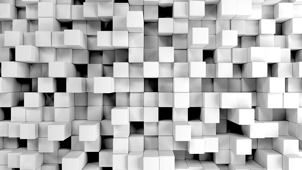 3D Gri Küpler Duvar Kağıdı Görseli 