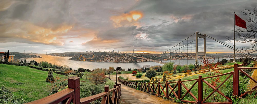 Seyir Tepesinden İstanbul Manzarası 3D Duvar Kağıdı Modeli