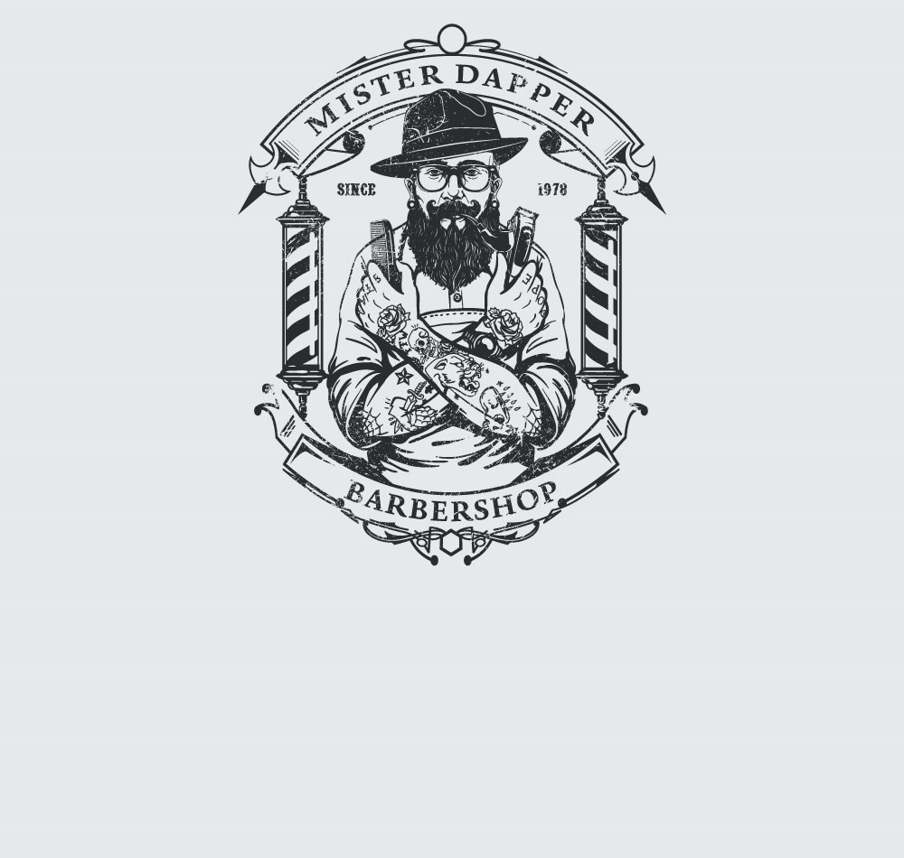 Miter Dapper Berber Shop Duvar Kağıdı 