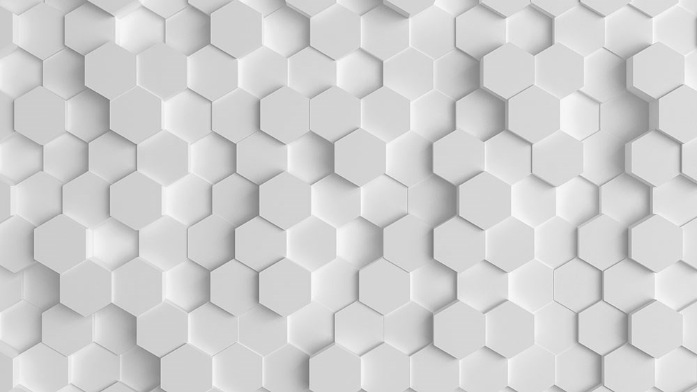 3D Beyaz Altıgen Şekiller Duvar Kağıdı 