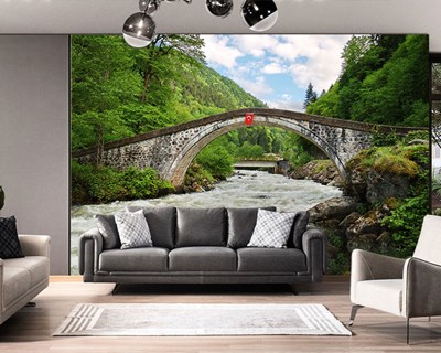 Mostar Köprüsü 3D Duvar Kağıdı Görseli