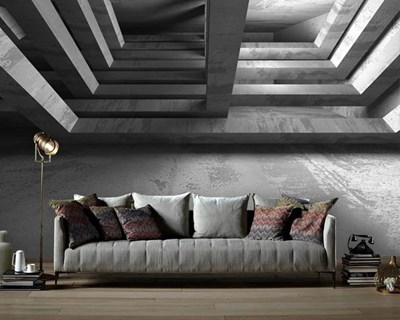 3D Tasarım Beton Krişler Duvar Kağıdı Görseli