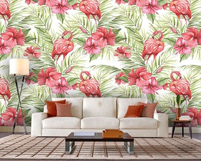 Flamingo Çiçekleri Duvar Kağıdı Örnekleri