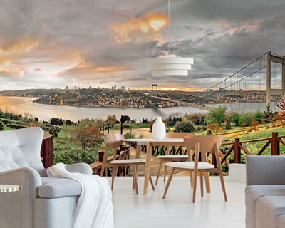 Seyir Tepesinden İstanbul Manzarası 3D Duvar Kağıdı Modeli
