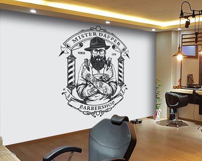 Miter Dapper Berber Shop Duvar Kağıdı 