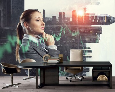 3D İş Kadını Duvar Kağıdı 