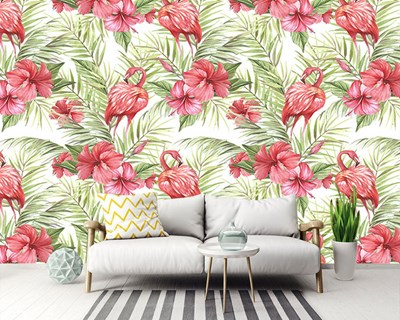 Flamingo Çiçekleri Duvar Kağıdı Örnekleri