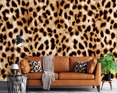 Leopar Desen Duvar Kağıdı 3D 