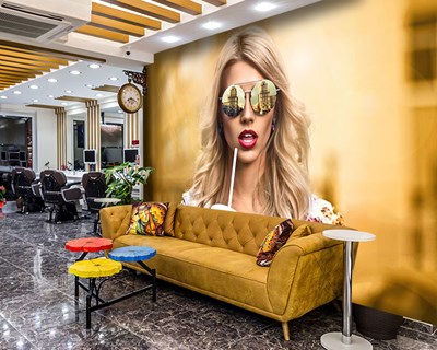 3D Sarışın Kadın Duvar Kağıdı